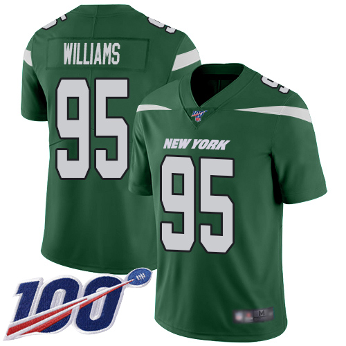 New York Jets Limited Green Youth Quinnen Williams Home Jersey NFL Football 95 100th Season Vapor Untouchable